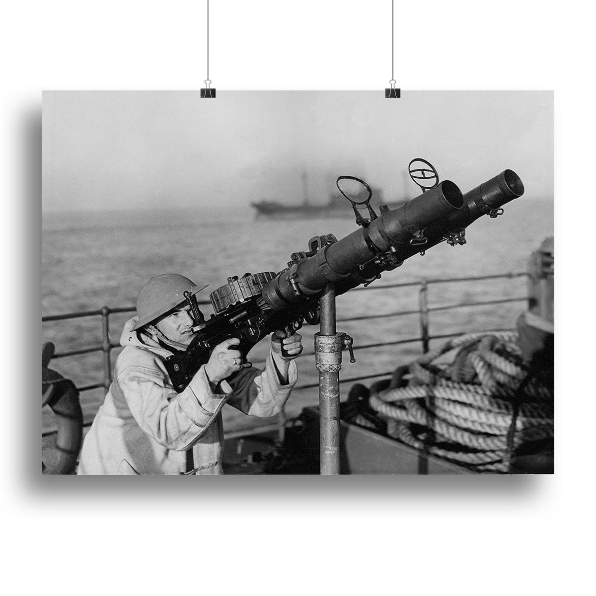 Gunner on a merchant ship Canvas Print or Poster - Canvas Art Rocks - 2