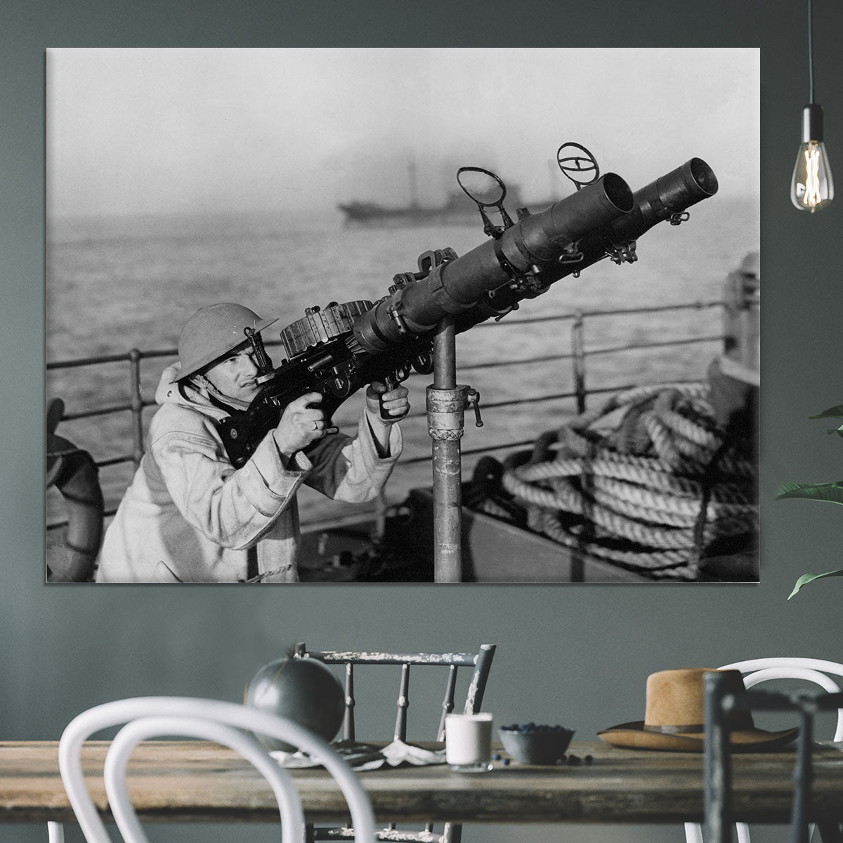 Gunner on a merchant ship Canvas Print or Poster - Canvas Art Rocks - 3