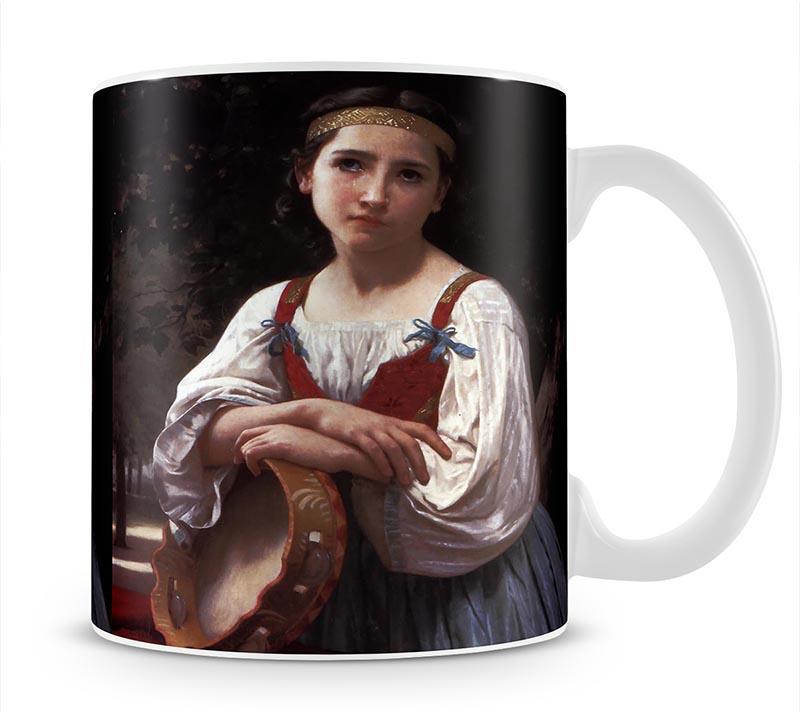 Gypsy Girl with a Basque Drum By Bouguereau Mug - Canvas Art Rocks - 1