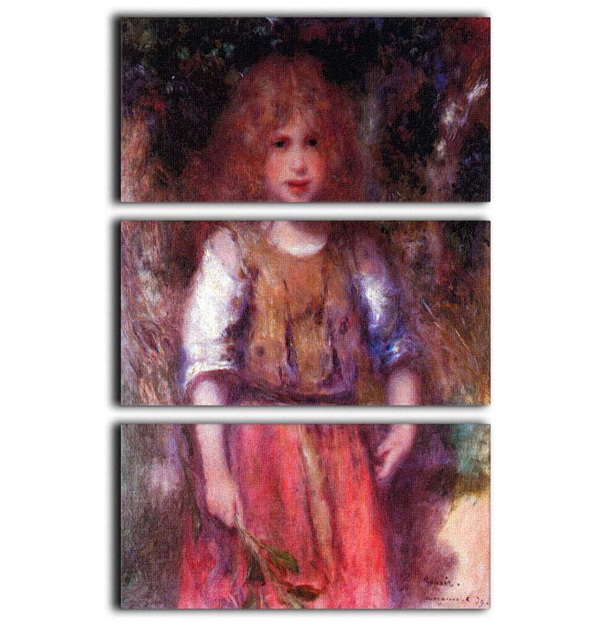 Gypsy girl by Renoir 3 Split Panel Canvas Print - Canvas Art Rocks - 1