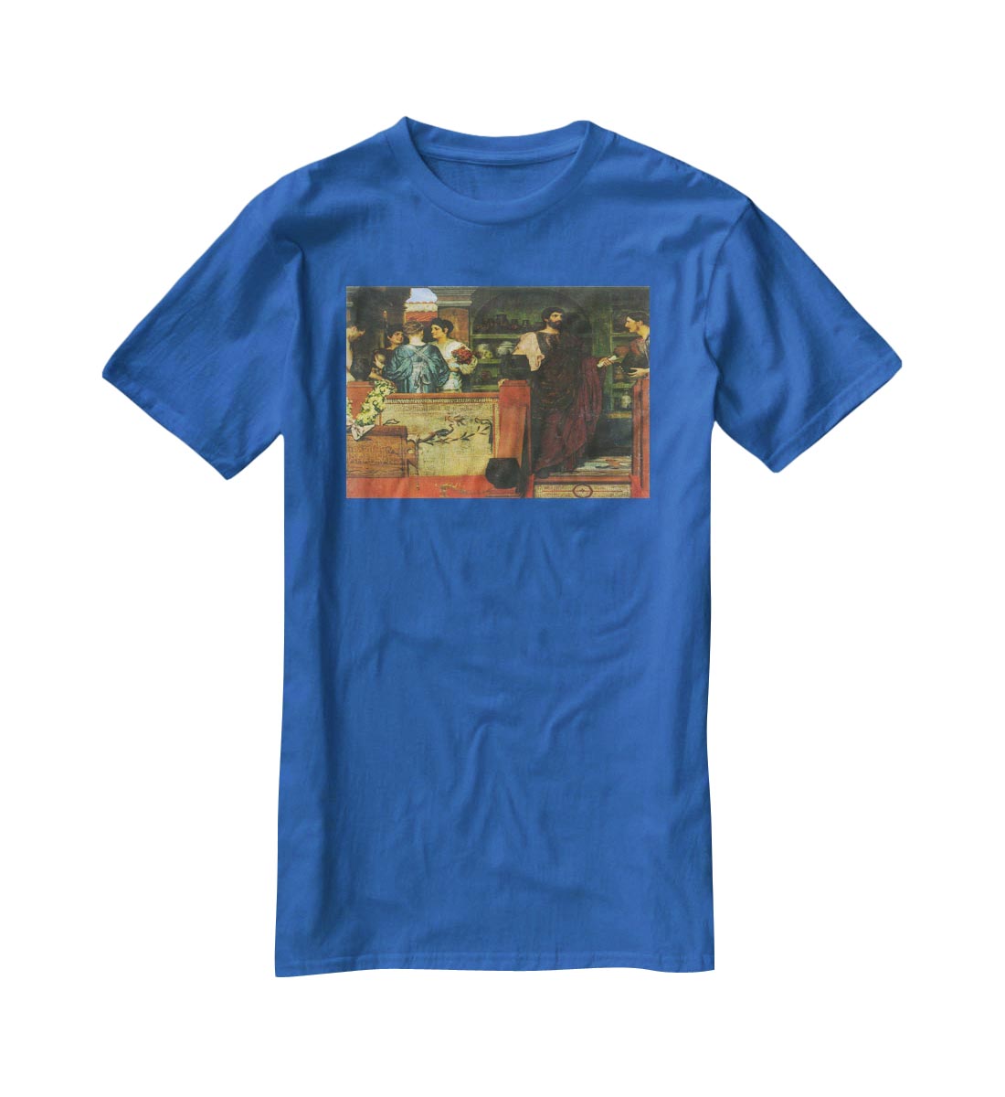Hadrian visiting a Roman British pottery by Alma Tadema T-Shirt - Canvas Art Rocks - 2