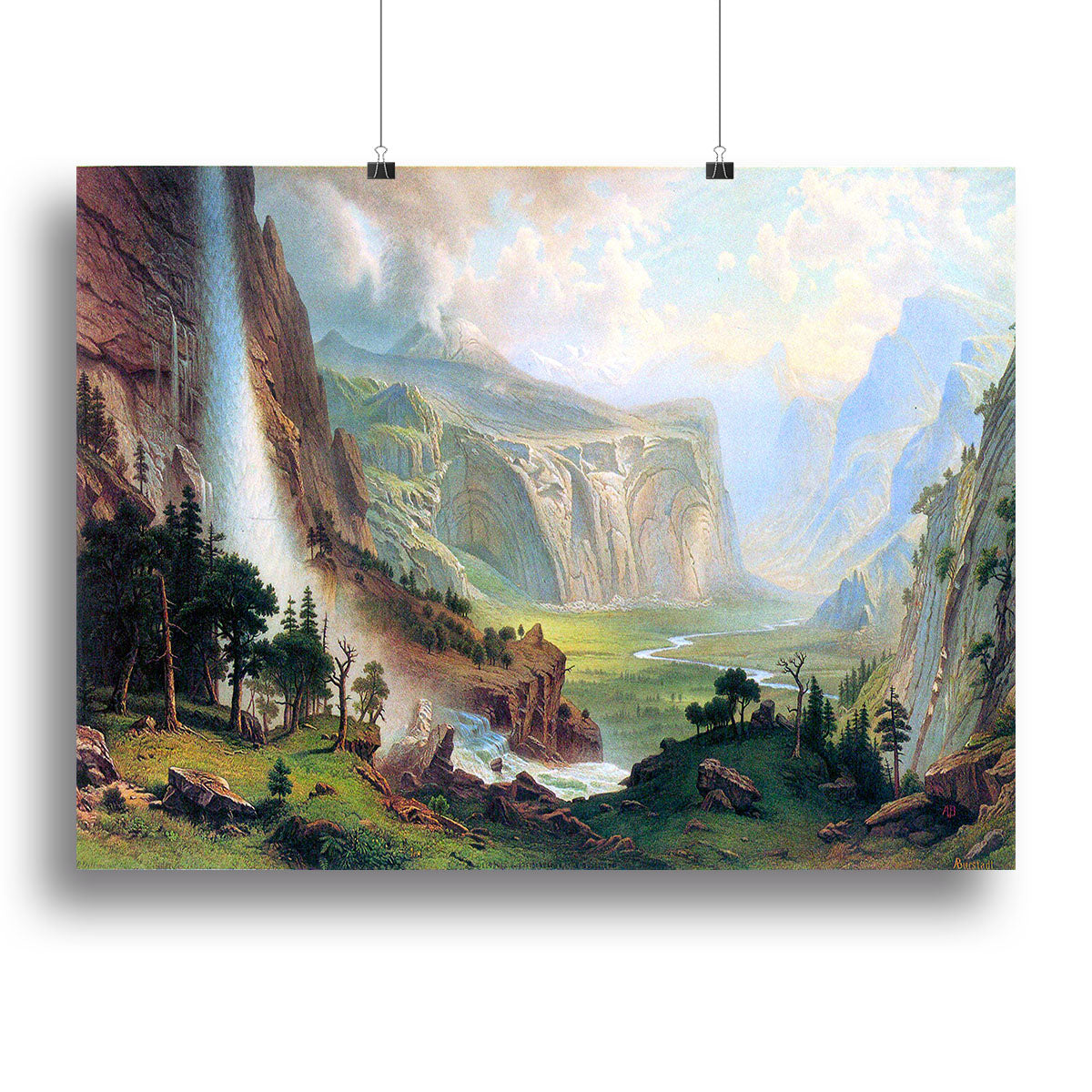 Half Dome in Yosemite by Bierstadt Canvas Print or Poster - Canvas Art Rocks - 2