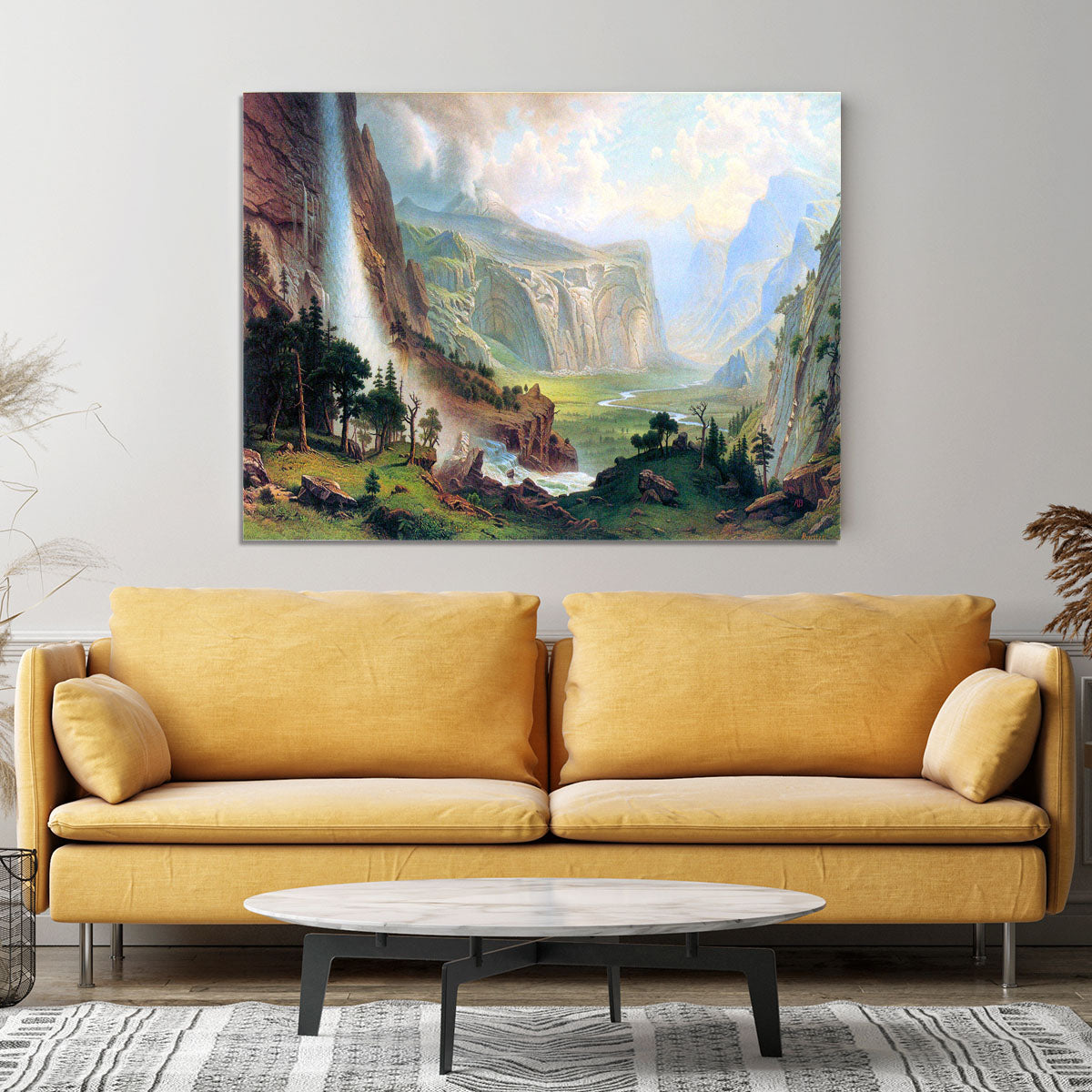 Half Dome in Yosemite by Bierstadt Canvas Print or Poster - Canvas Art Rocks - 4