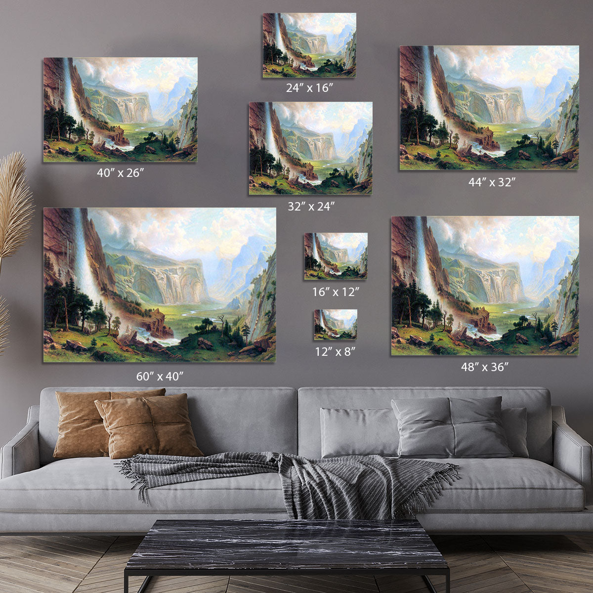 Half Dome in Yosemite by Bierstadt Canvas Print or Poster - Canvas Art Rocks - 7