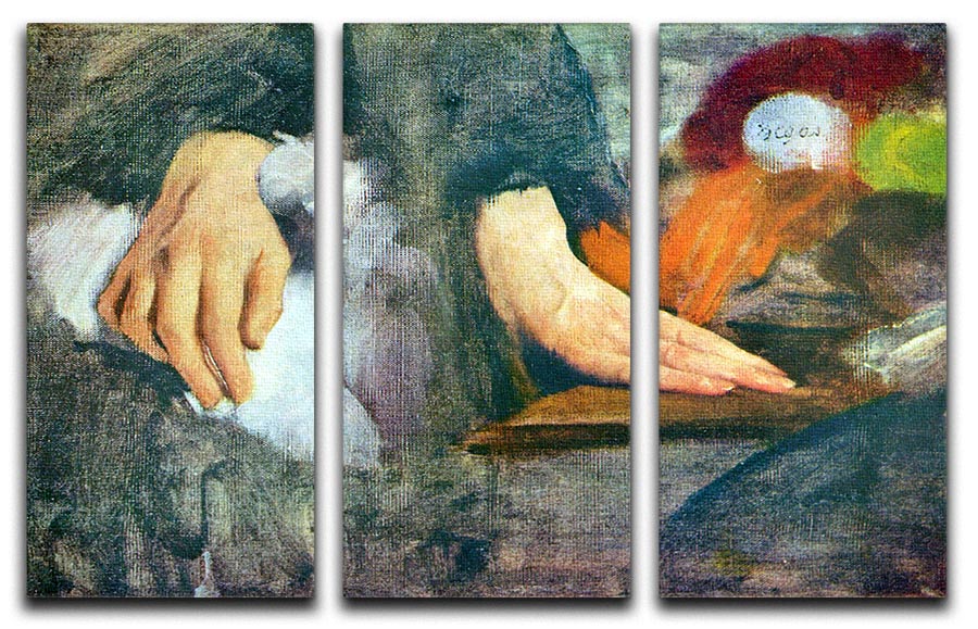 Hand Study by Degas 3 Split Panel Canvas Print - Canvas Art Rocks - 1