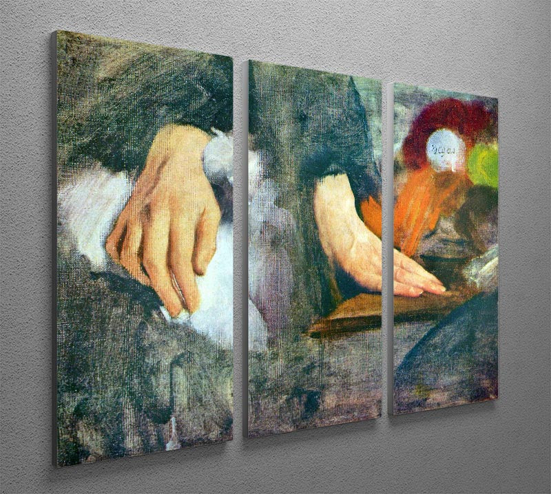 Hand Study by Degas 3 Split Panel Canvas Print - Canvas Art Rocks - 2