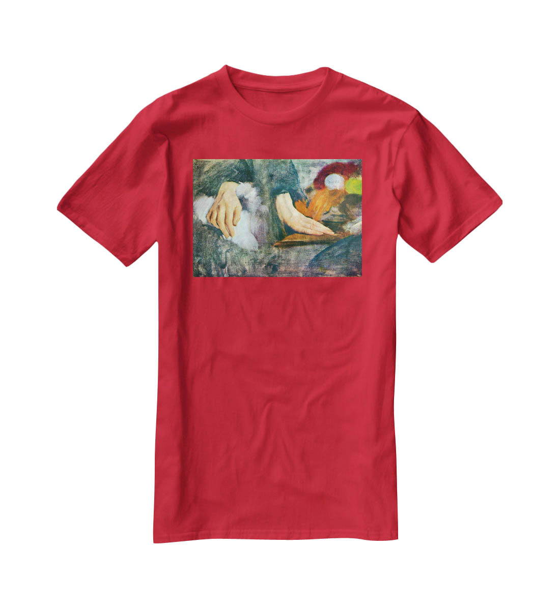Hand Study by Degas T-Shirt - Canvas Art Rocks - 4