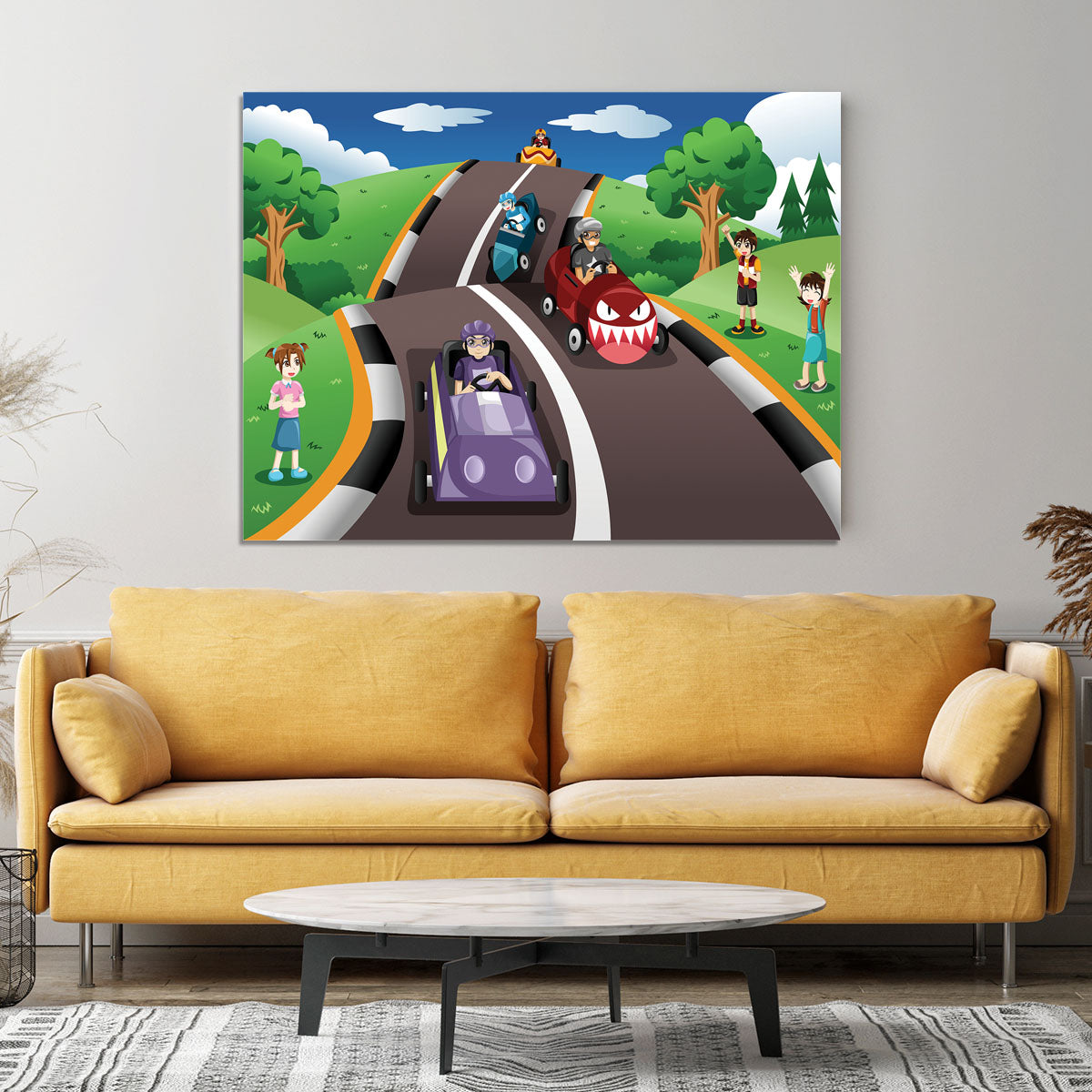 Happy kids in a box car race Canvas Print or Poster - Canvas Art Rocks - 4