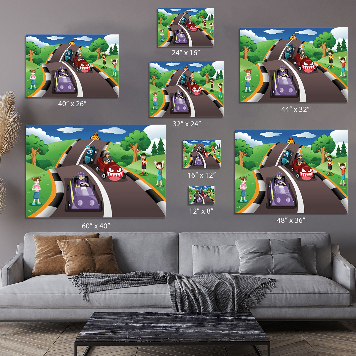 Happy kids in a box car race Canvas Print or Poster - Canvas Art Rocks - 7