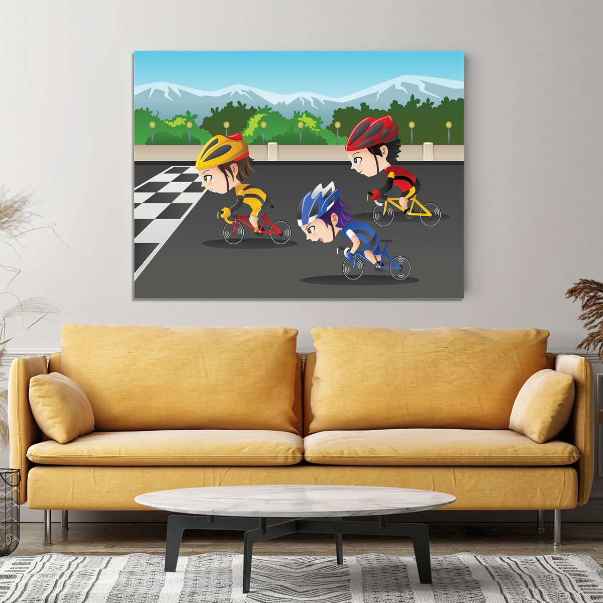 Happy kids in a race Canvas Print or Poster - Canvas Art Rocks - 4