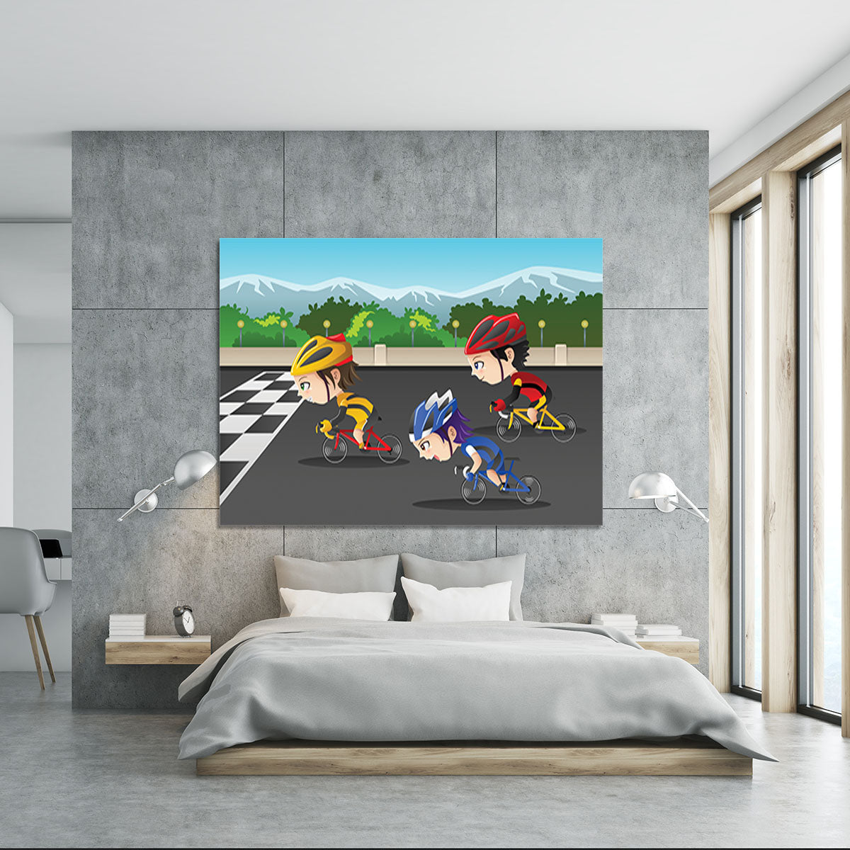 Happy kids in a race Canvas Print or Poster - Canvas Art Rocks - 5
