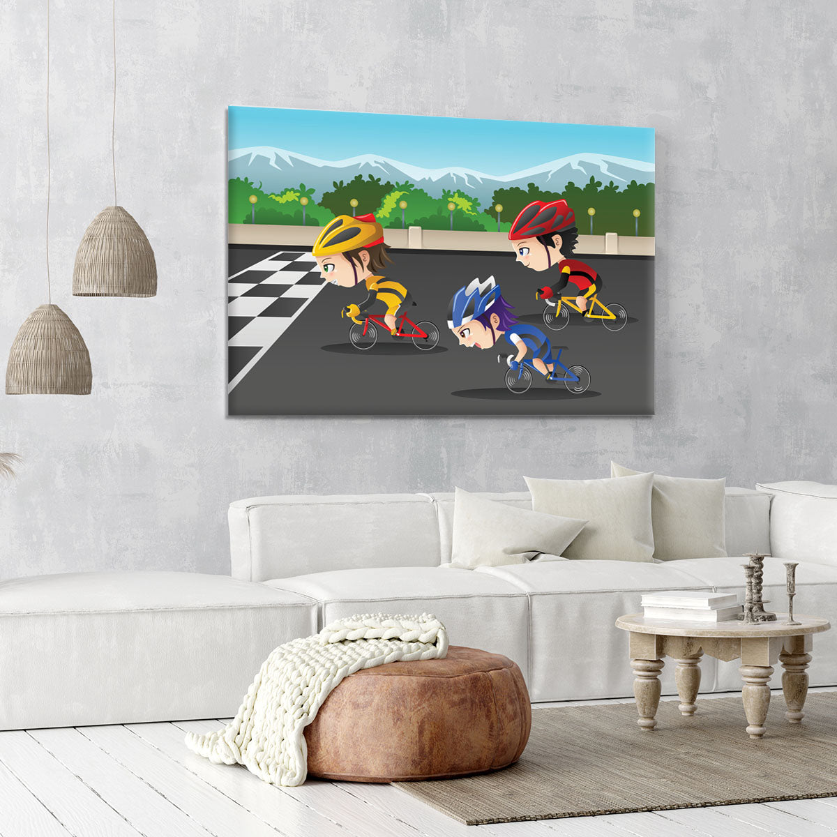 Happy kids in a race Canvas Print or Poster - Canvas Art Rocks - 6