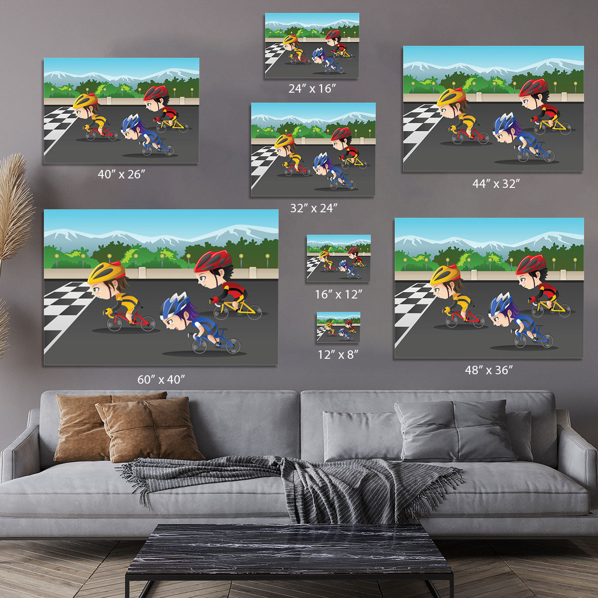 Happy kids in a race Canvas Print or Poster - Canvas Art Rocks - 7