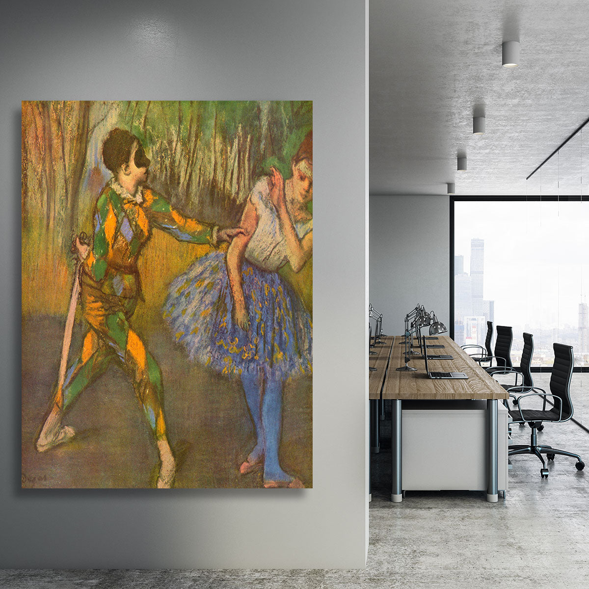 Harlequin and Columbine by Degas Canvas Print or Poster - Canvas Art Rocks - 3