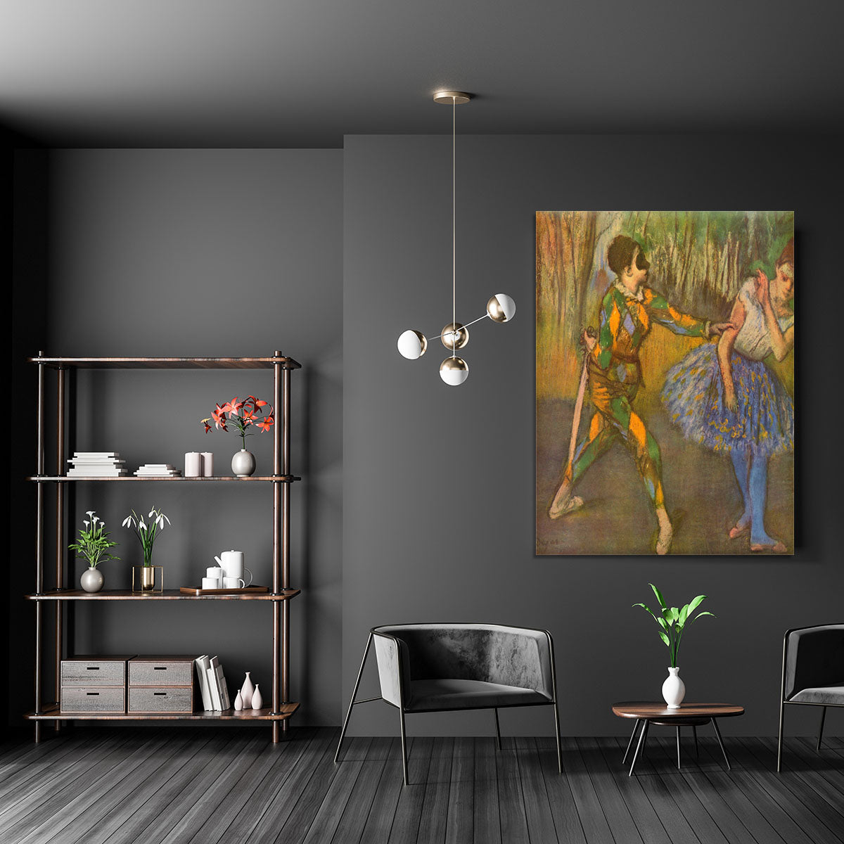 Harlequin and Columbine by Degas Canvas Print or Poster - Canvas Art Rocks - 5
