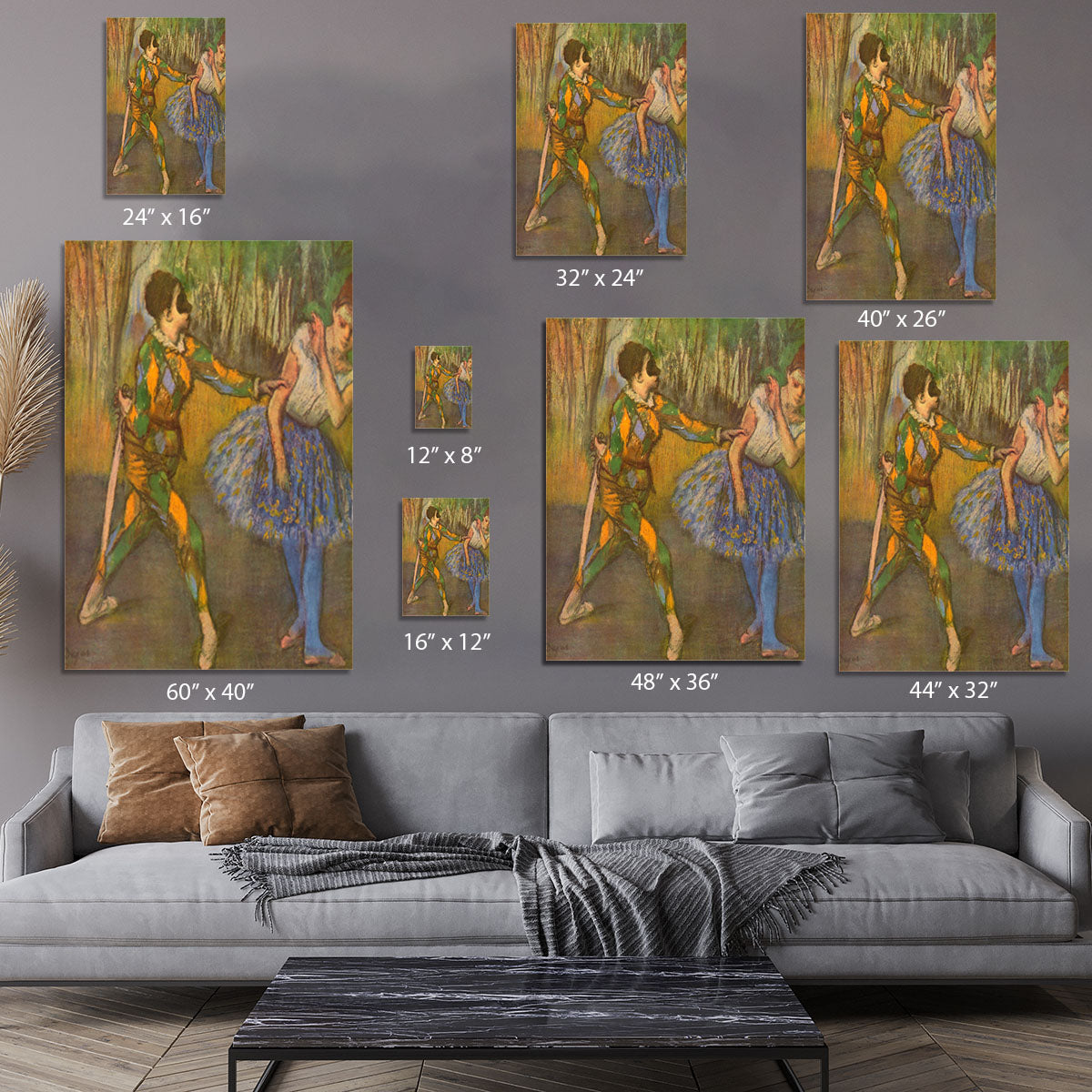 Harlequin and Columbine by Degas Canvas Print or Poster - Canvas Art Rocks - 7