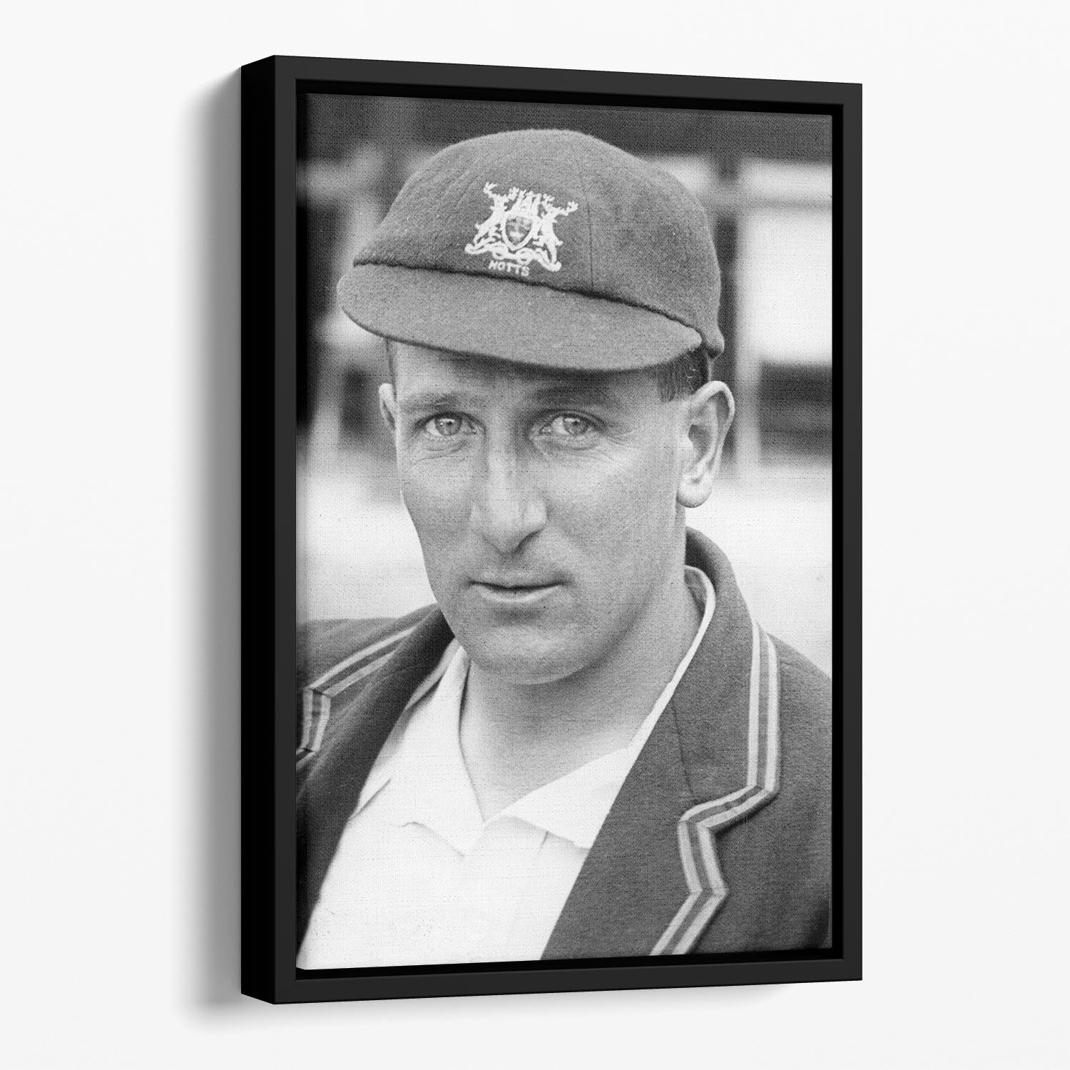 Harold Larwood, cricketer Floating Framed Canvas - Canvas Art Rocks - 1