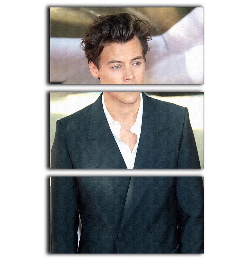 Harry Styles from One Direction 3 Split Panel Canvas Print - Canvas Art Rocks - 1