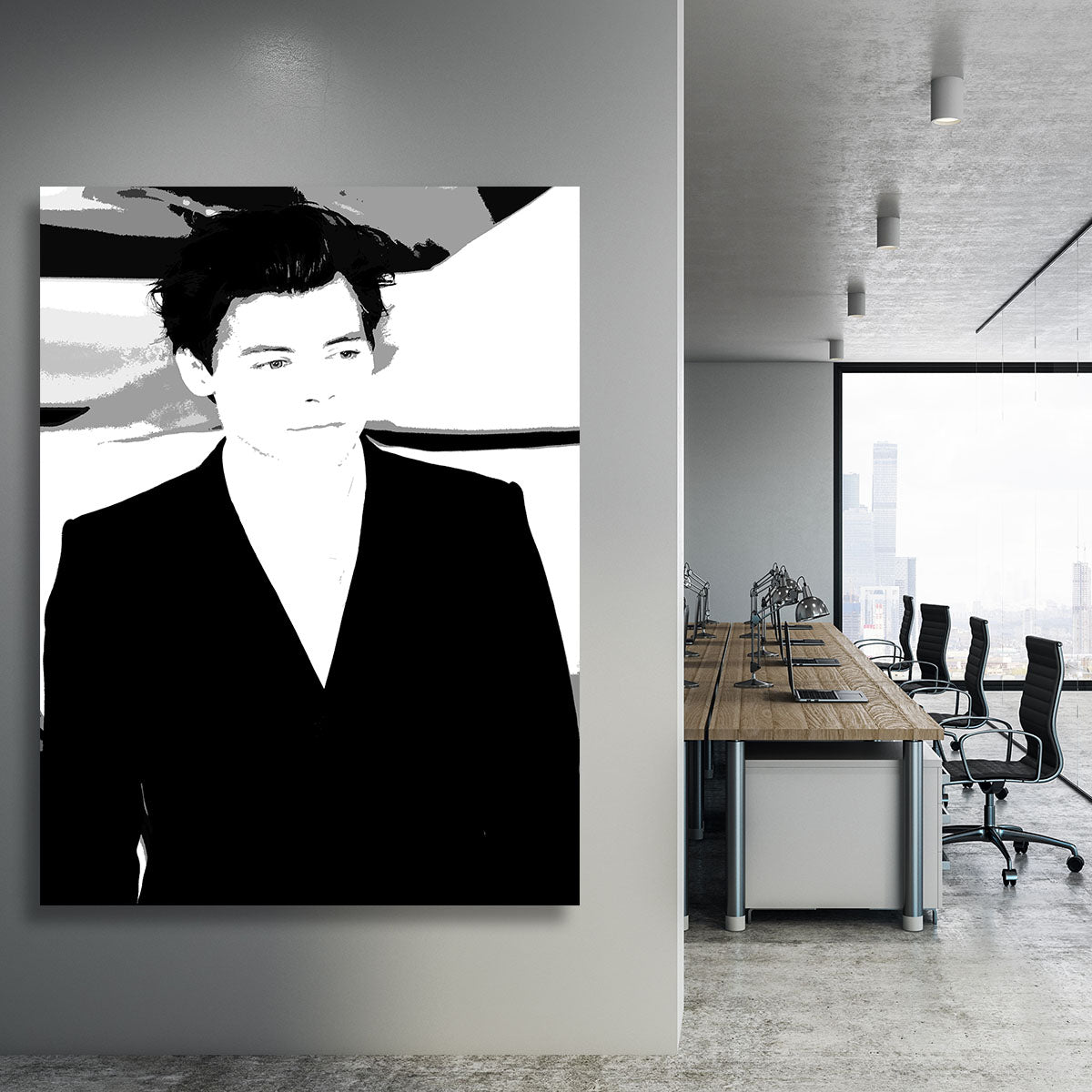 Harry Styles from One Direction Pop Art Canvas Print or Poster - Canvas Art Rocks - 3