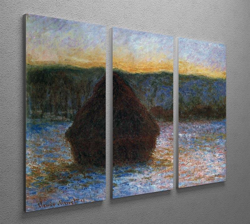 Haylofts thaw sunset by Monet Split Panel Canvas Print - Canvas Art Rocks - 4