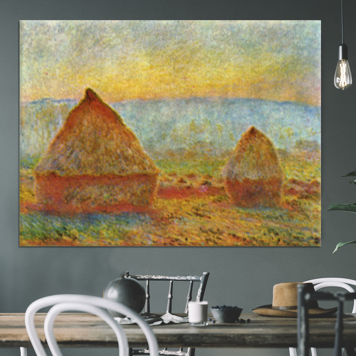 Haystack 1 by Monet Canvas Print or Poster - Canvas Art Rocks - 3