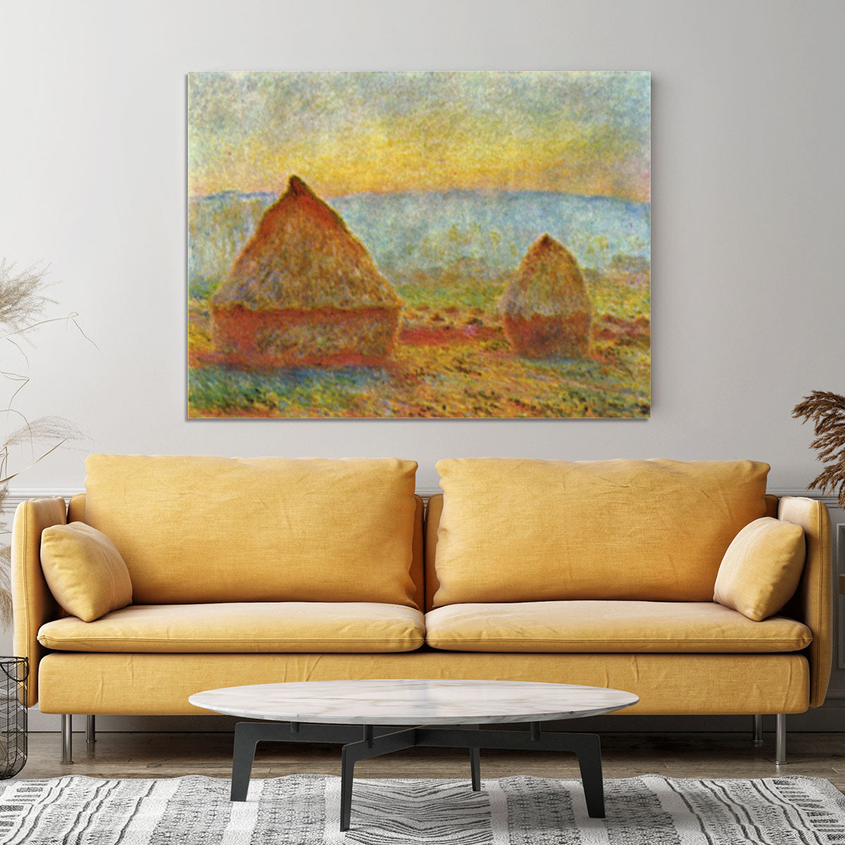 Haystack 1 by Monet Canvas Print or Poster - Canvas Art Rocks - 4