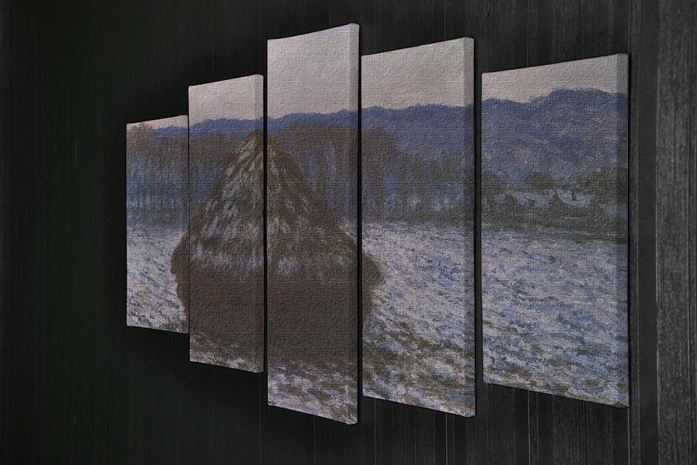 Haystacks 2 by Monet 5 Split Panel Canvas - Canvas Art Rocks - 2