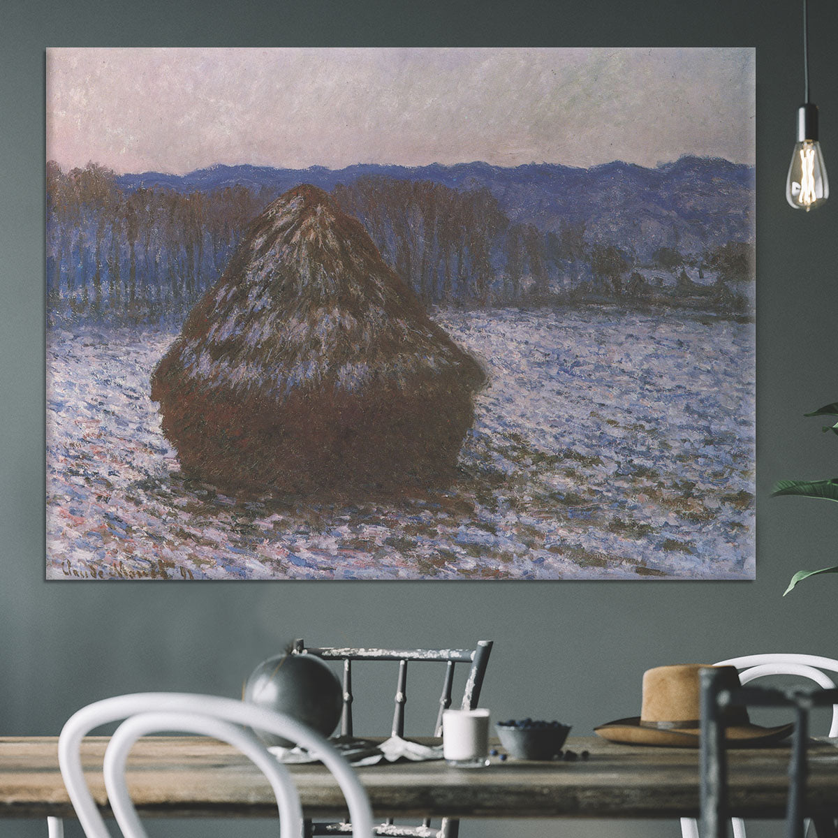 Haystacks 2 by Monet Canvas Print or Poster - Canvas Art Rocks - 3