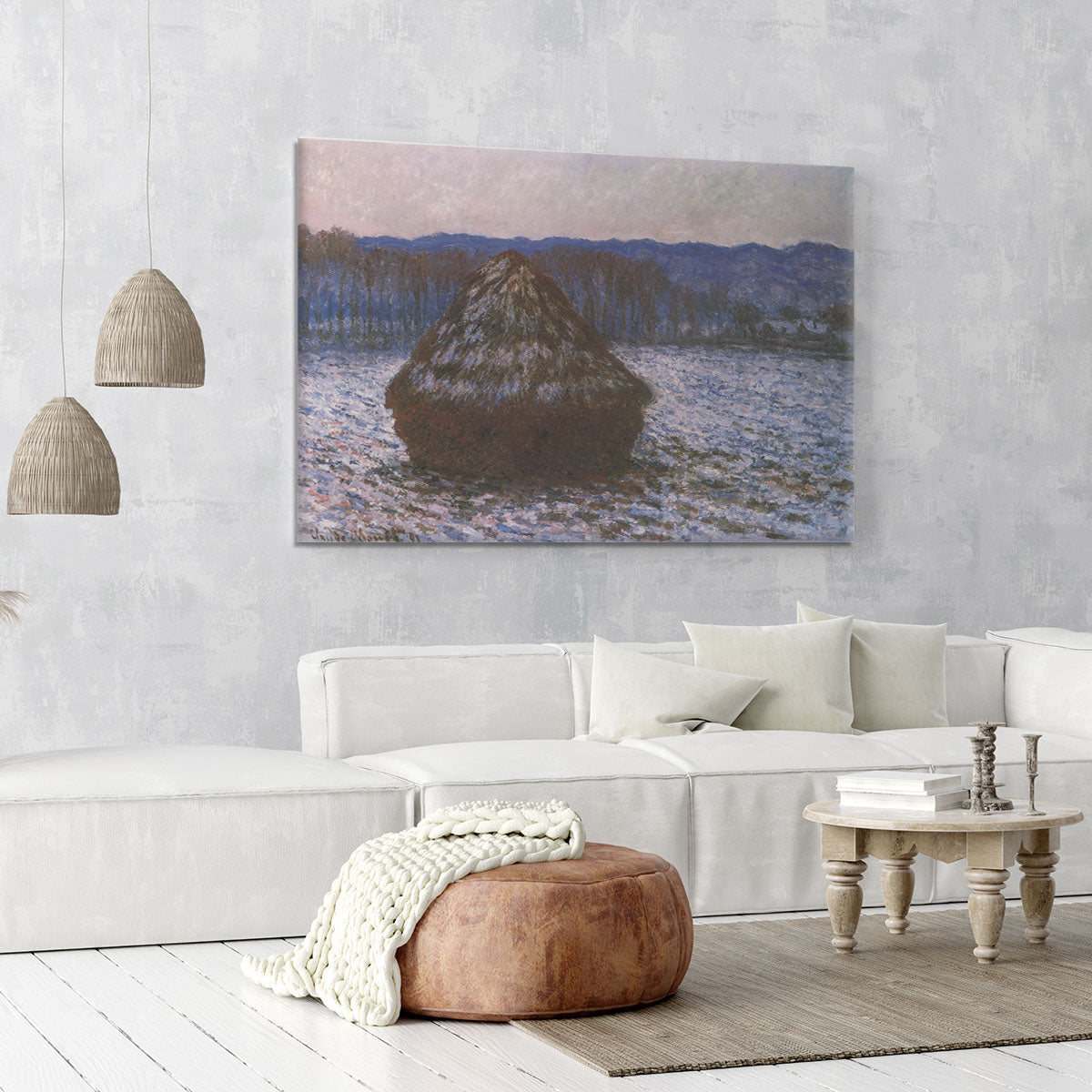 Haystacks 2 by Monet Canvas Print or Poster - Canvas Art Rocks - 6