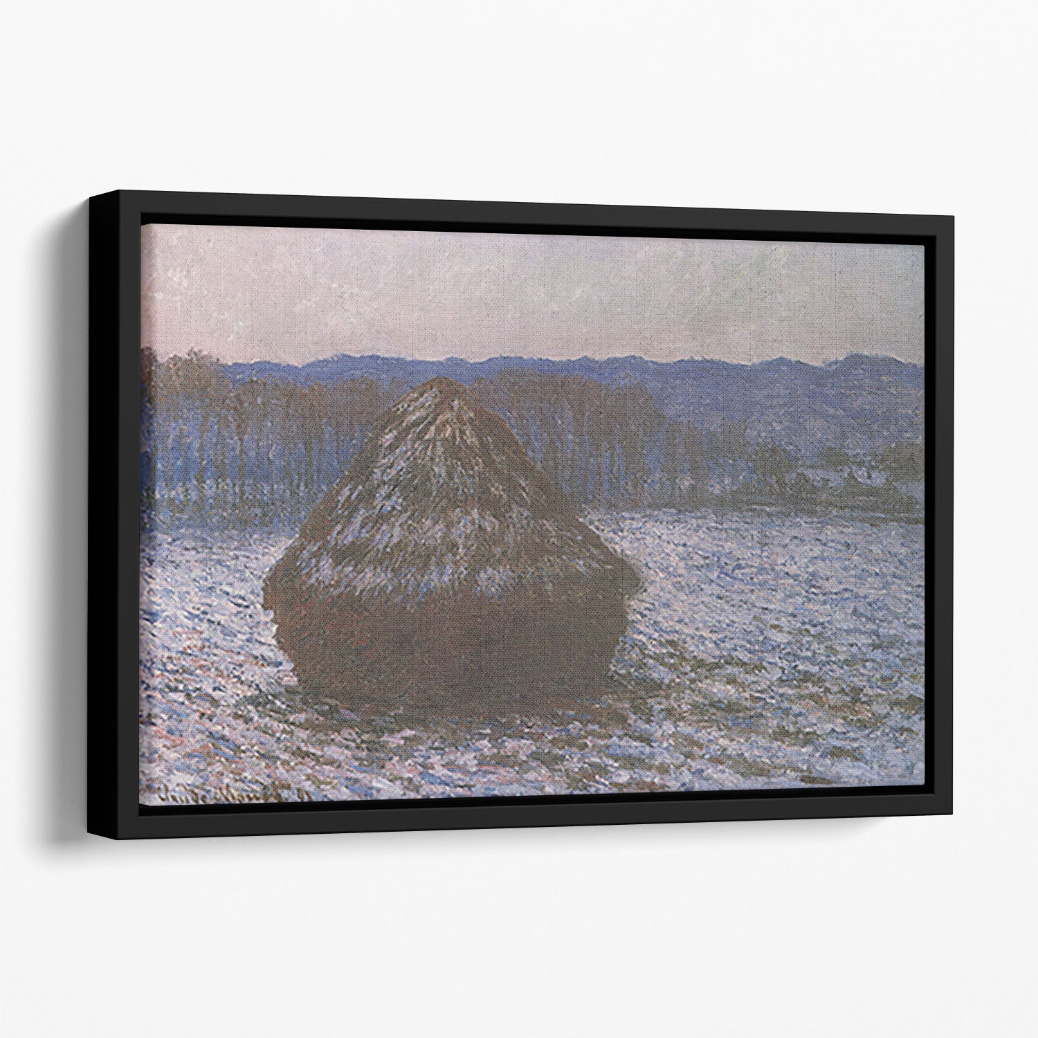 Haystacks 2 by Monet Floating Framed Canvas