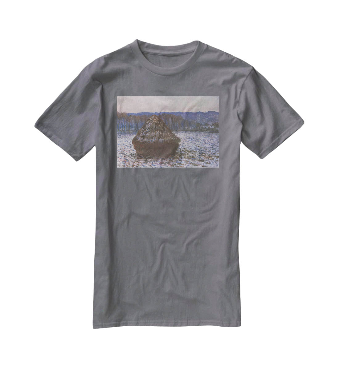 Haystacks 2 by Monet T-Shirt - Canvas Art Rocks - 3