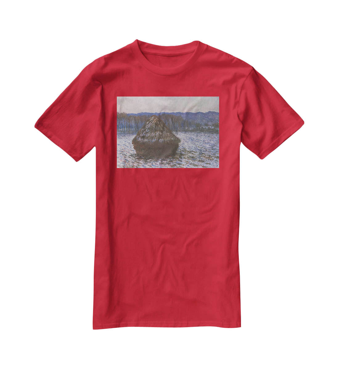 Haystacks 2 by Monet T-Shirt - Canvas Art Rocks - 4