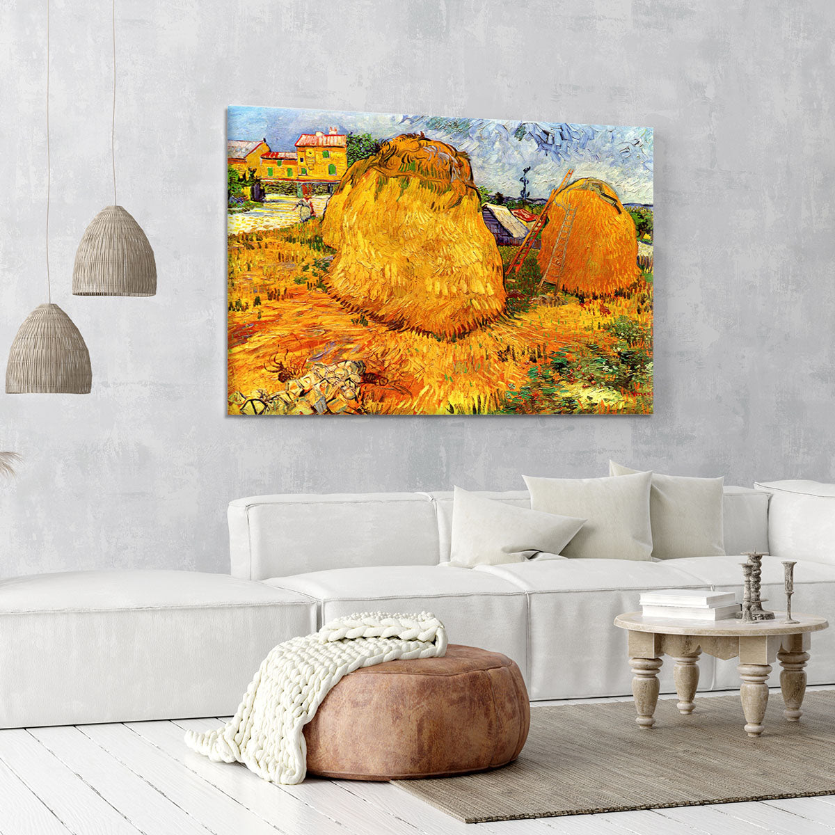 Haystacks in Provence by Van Gogh Canvas Print or Poster - Canvas Art Rocks - 6