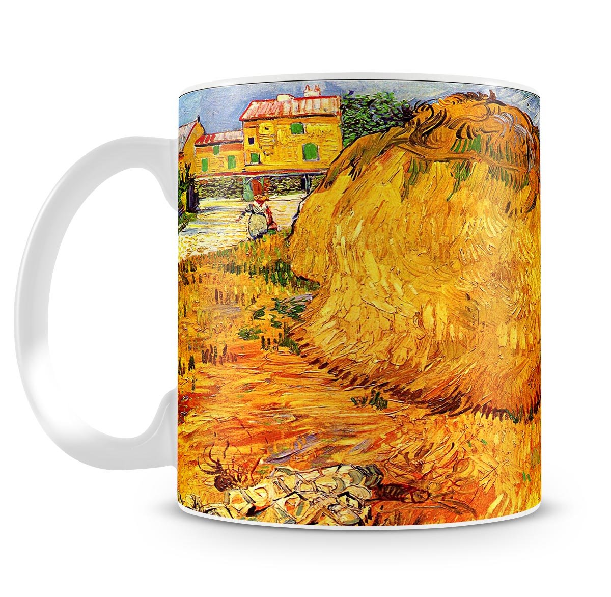 Haystacks in Provence by Van Gogh Mug - Canvas Art Rocks - 4