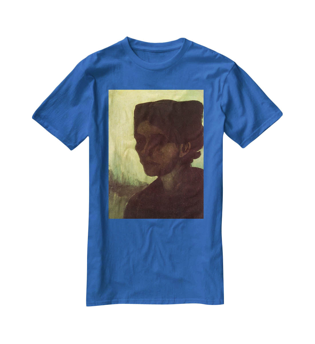 Head of a Young Peasant Woman with Dark Cap by Van Gogh T-Shirt - Canvas Art Rocks - 2