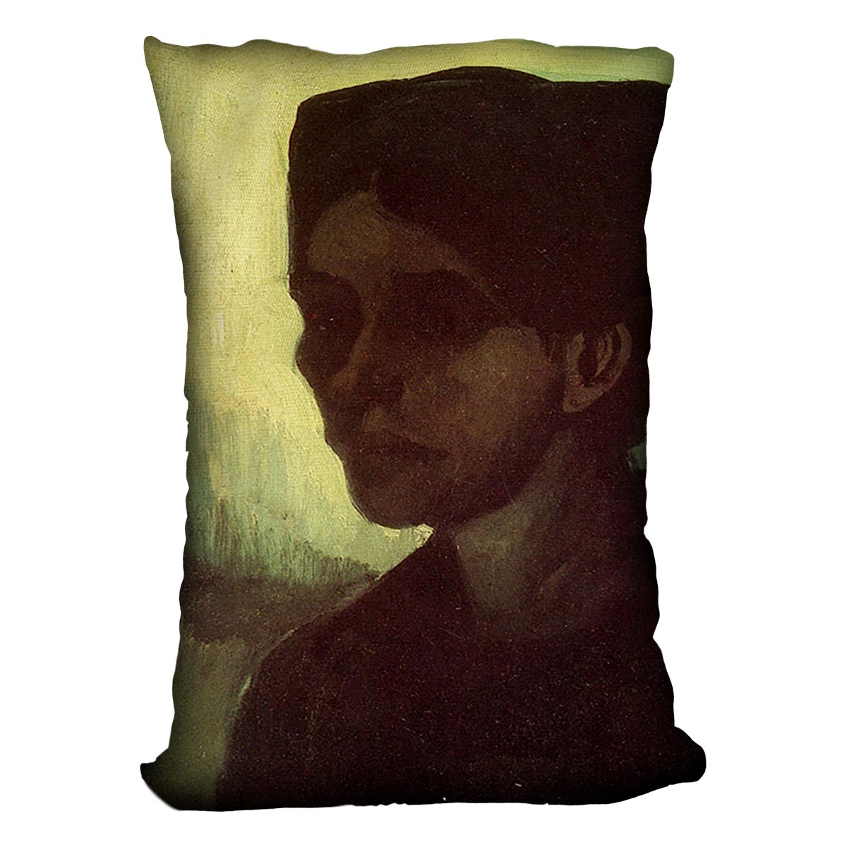 Head of a Young Peasant Woman with Dark Cap by Van Gogh Cushion