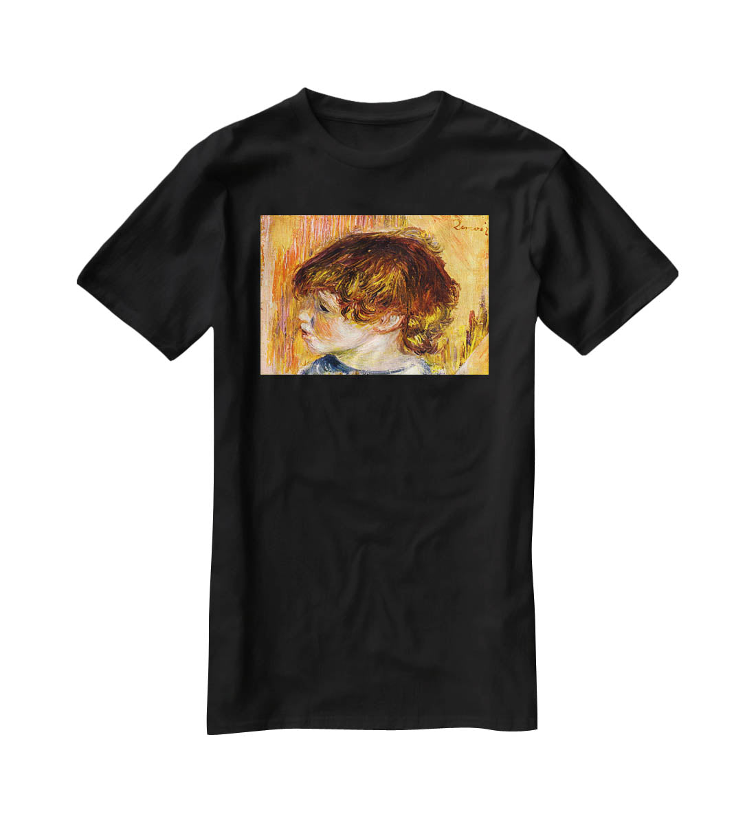 Head of a young girl by Renoir T-Shirt - Canvas Art Rocks - 1