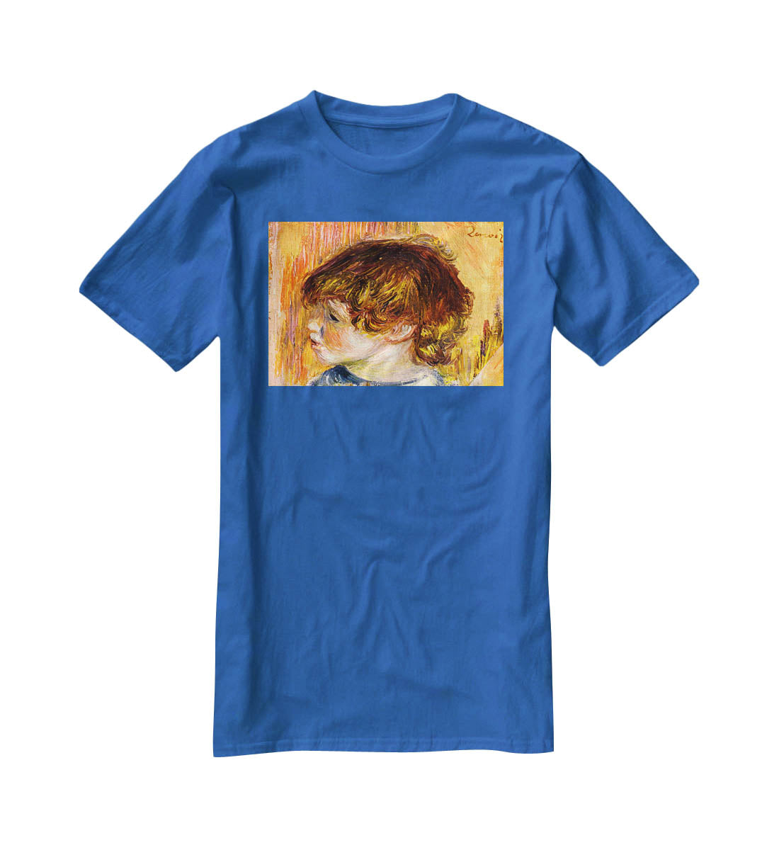 Head of a young girl by Renoir T-Shirt - Canvas Art Rocks - 2