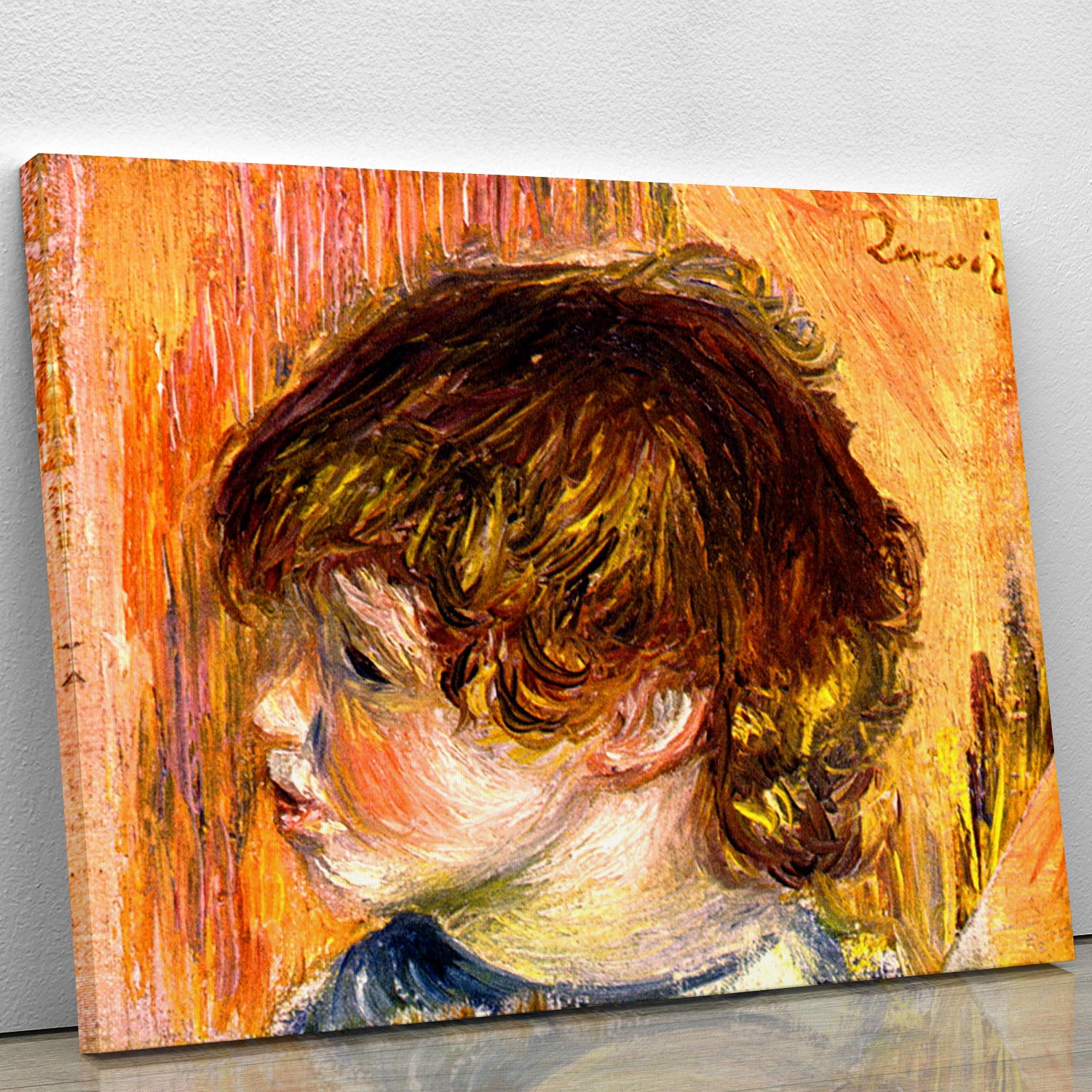 Head of a young girl by Renoir Canvas Print or Poster - Canvas Art Rocks - 1