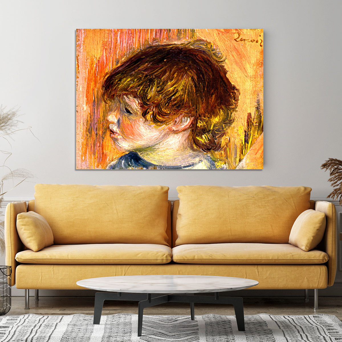 Head of a young girl by Renoir Canvas Print or Poster - Canvas Art Rocks - 4