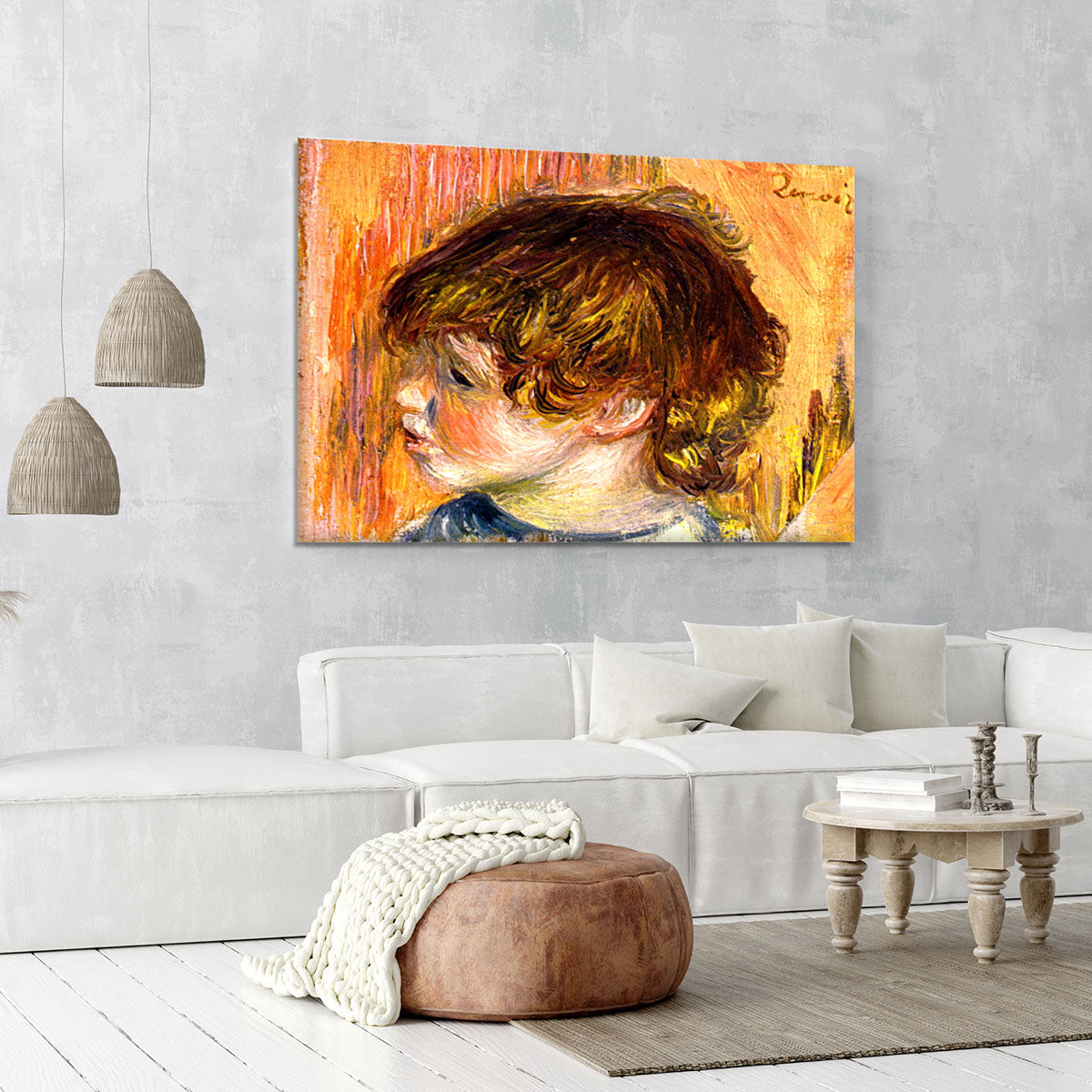 Head of a young girl by Renoir Canvas Print or Poster - Canvas Art Rocks - 6