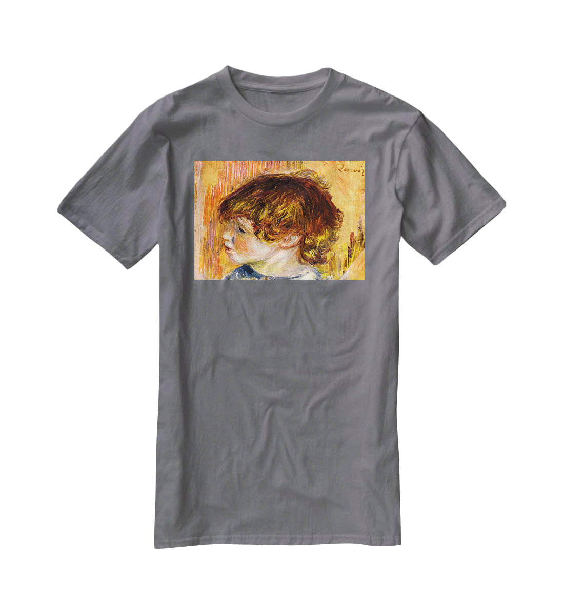 Head of a young girl by Renoir T-Shirt - Canvas Art Rocks - 3