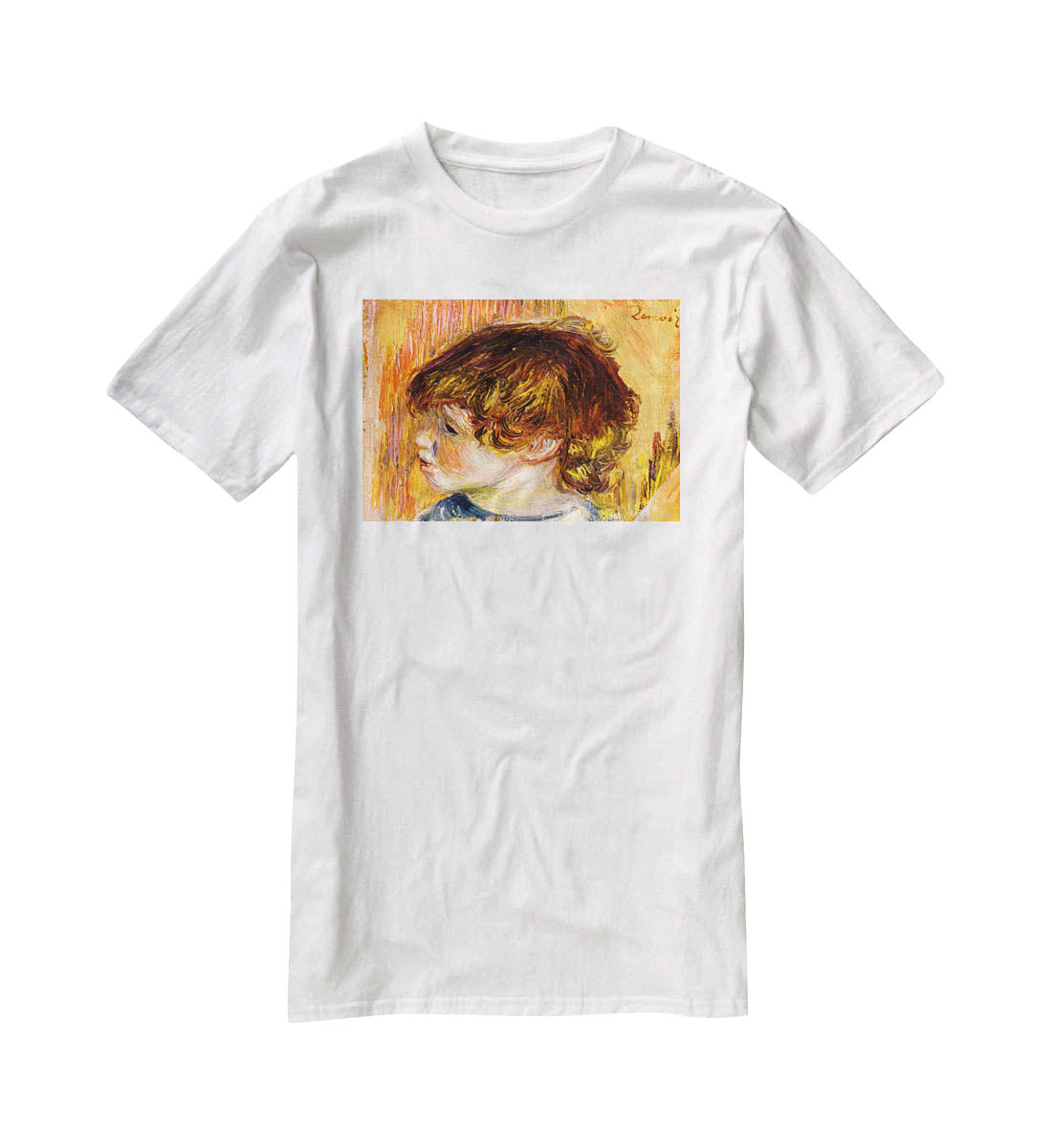 Head of a young girl by Renoir T-Shirt - Canvas Art Rocks - 5