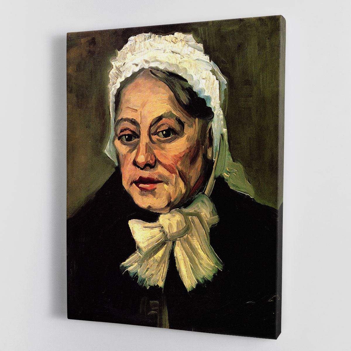 Head of an Old Woman with White Cap The Midwife by Van Gogh Canvas Print or Poster - Canvas Art Rocks - 1