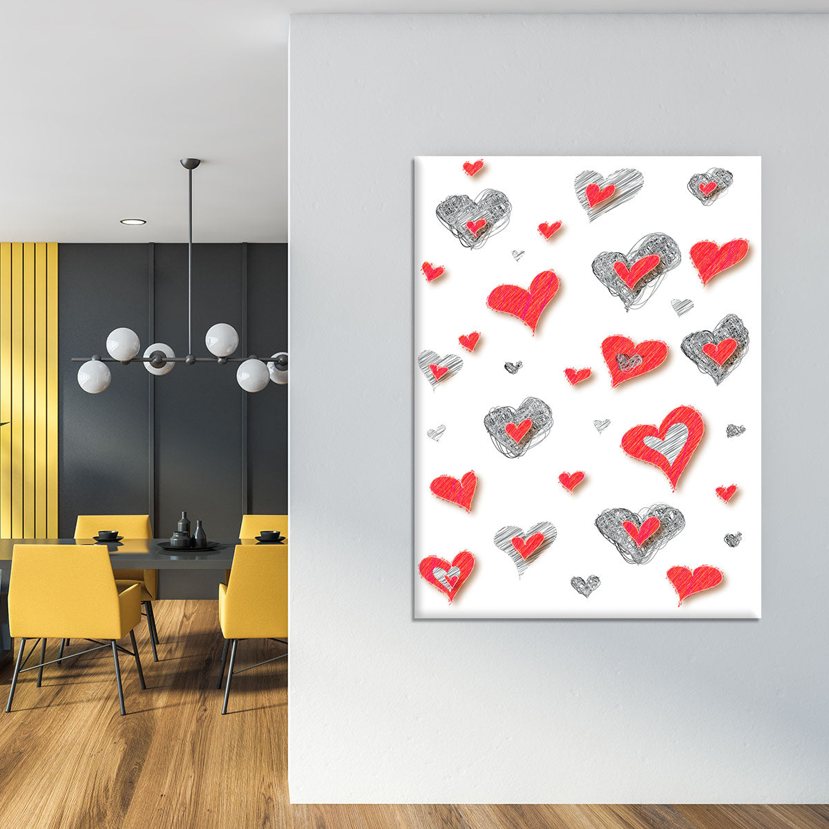 Heart Pattern Canvas Print or Poster - Canvas Art Rocks - 4