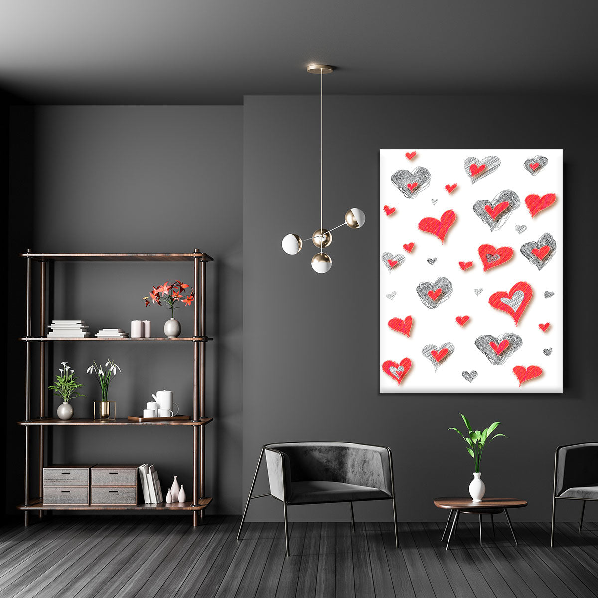 Heart Pattern Canvas Print or Poster - Canvas Art Rocks - 5