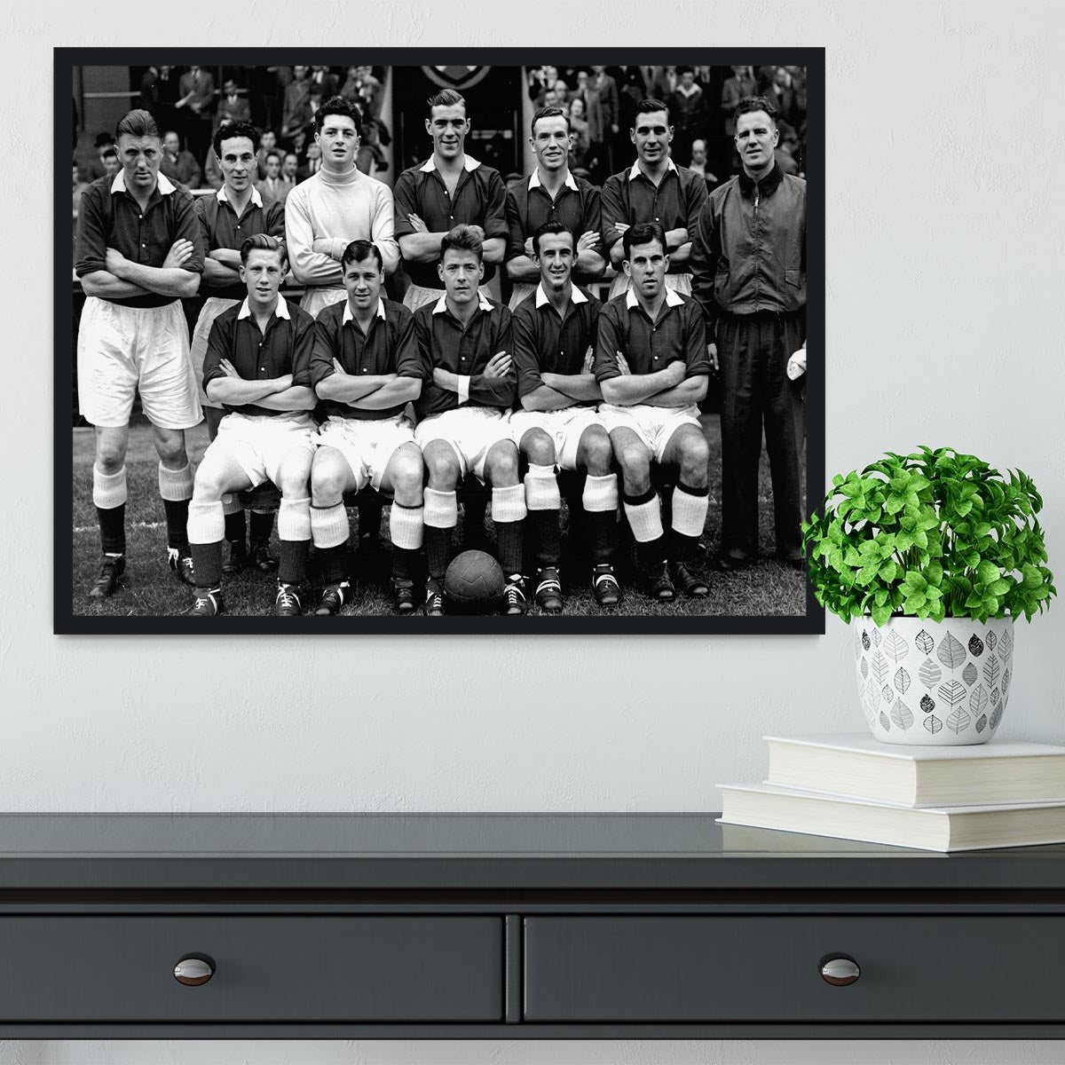 Hearts Football Club Team Photo 1954 Framed Print - Canvas Art Rocks - 2