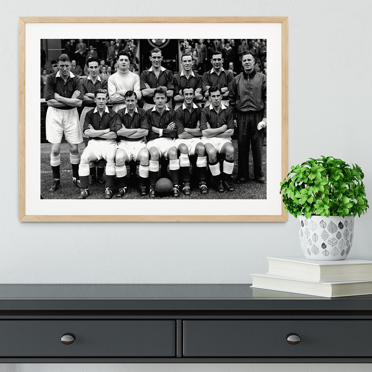 Hearts Football Club Team Photo 1954 Framed Print - Canvas Art Rocks - 3
