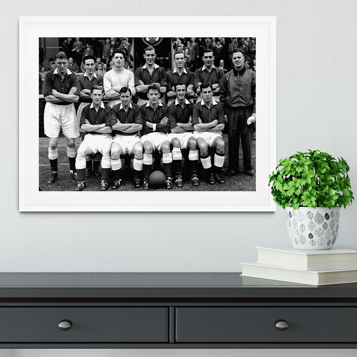 Hearts Football Club Team Photo 1954 Framed Print - Canvas Art Rocks - 5