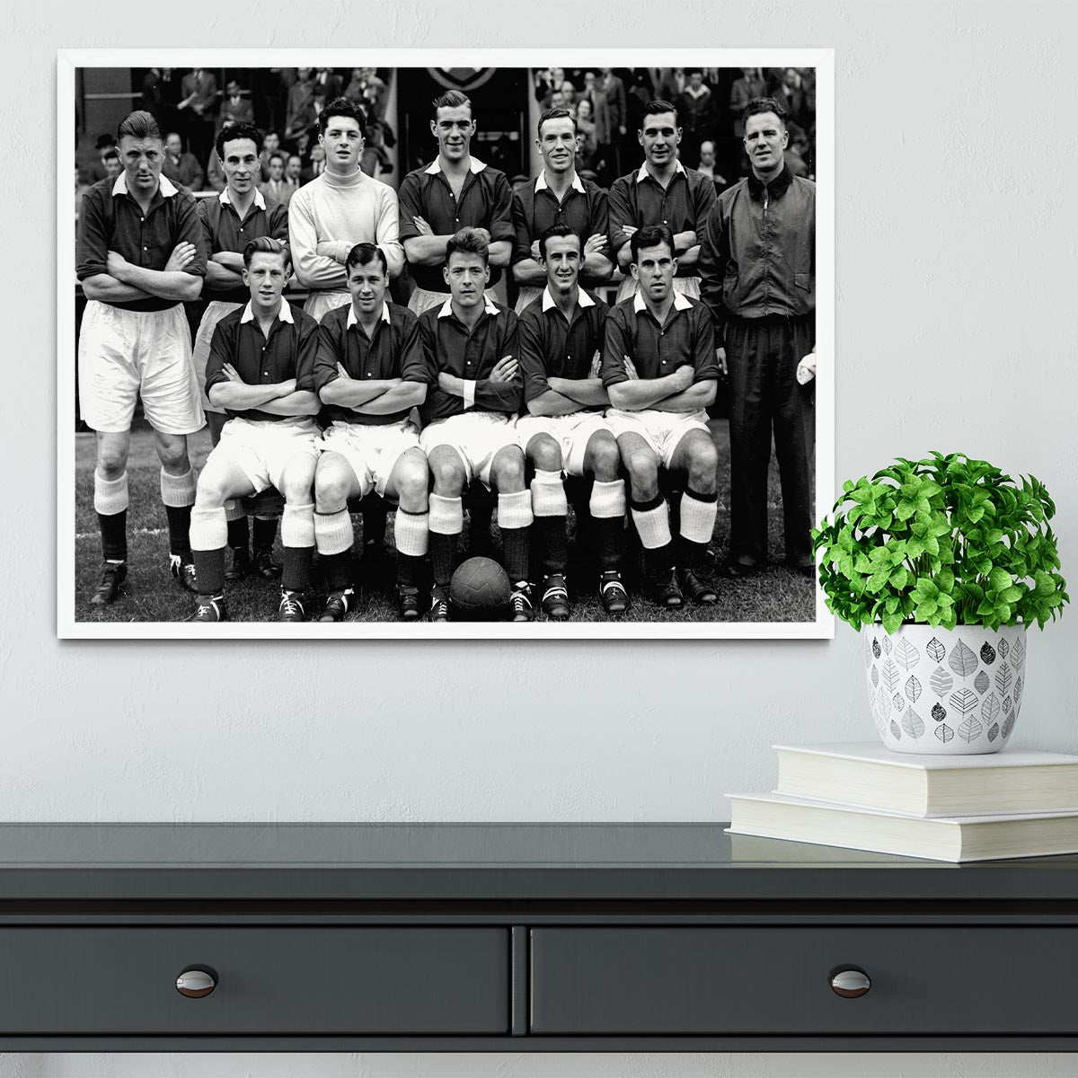 Hearts Football Club Team Photo 1954 Framed Print - Canvas Art Rocks -6